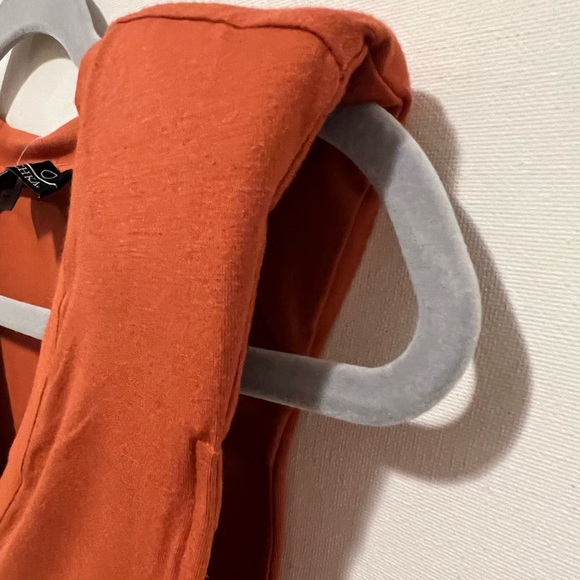 13. SP And 14. M/M Studio Badgley Mischka dark Orange bodysuit, shoulder pads - Picture 15 of 16